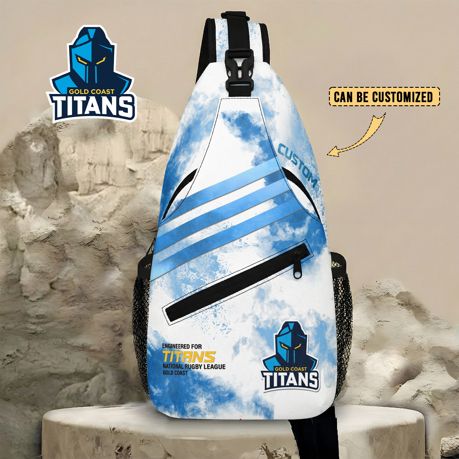 Auspiritmerch Gold Coast Titans Personalized Sling Bags Gift For Fans