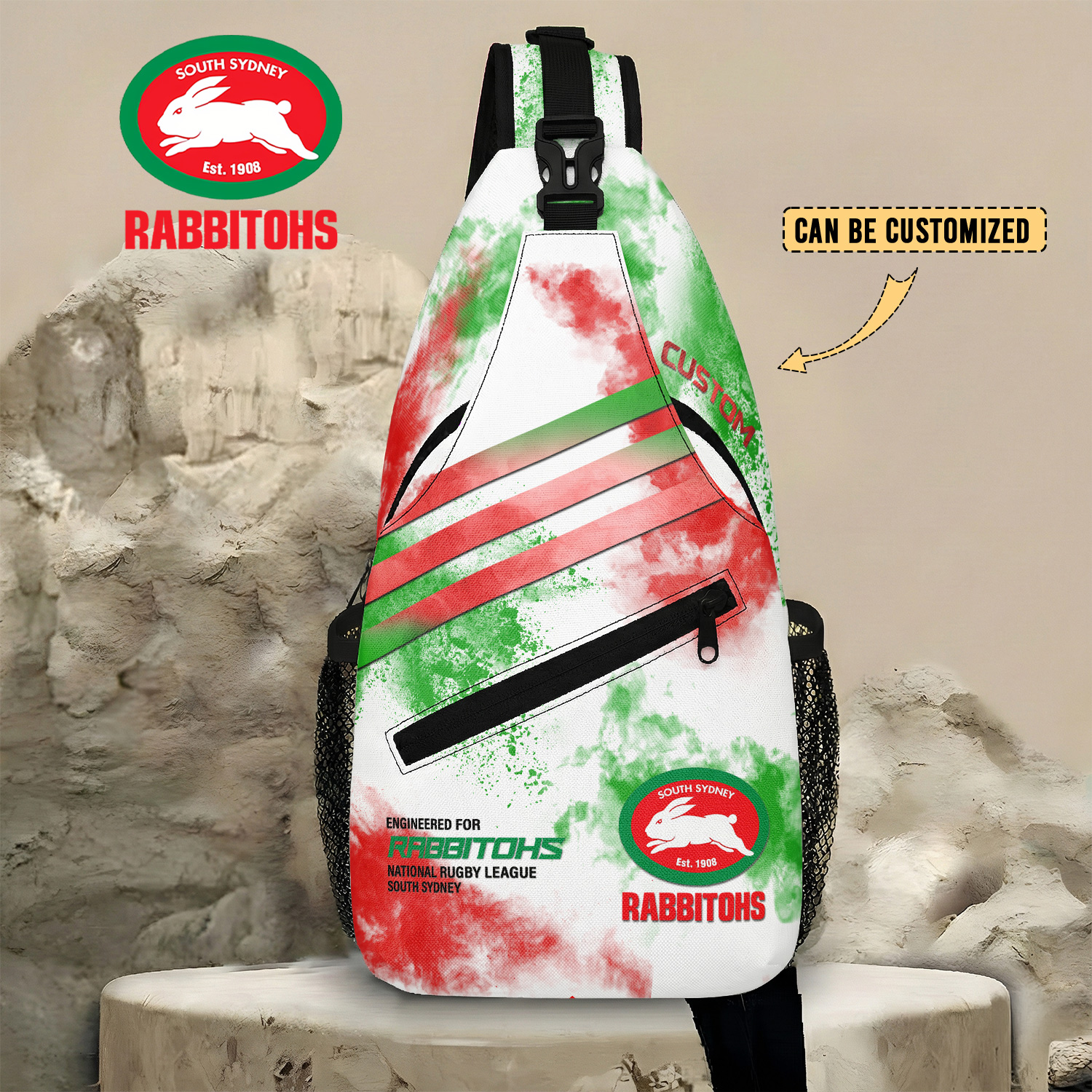 Auspiritmerch South Sydney Rabbitohs Personalized Sling Bags Gift For Fans
