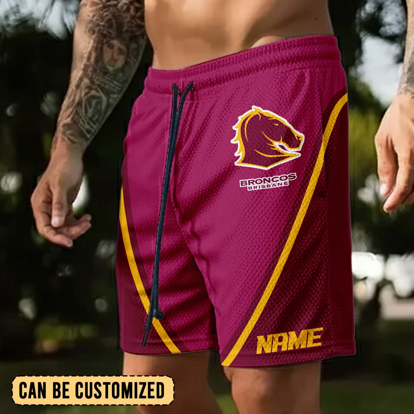 Auspiritmerch Brisbane Broncos Personalized Short Pants Gift For Fans