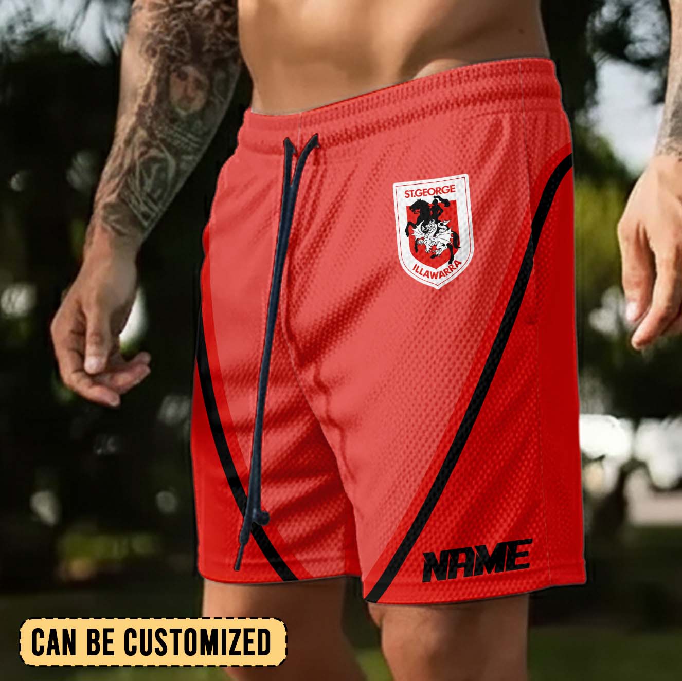 Auspiritmerch St. George Illawarra Dragons Personalized Short Pants Gift For Fans