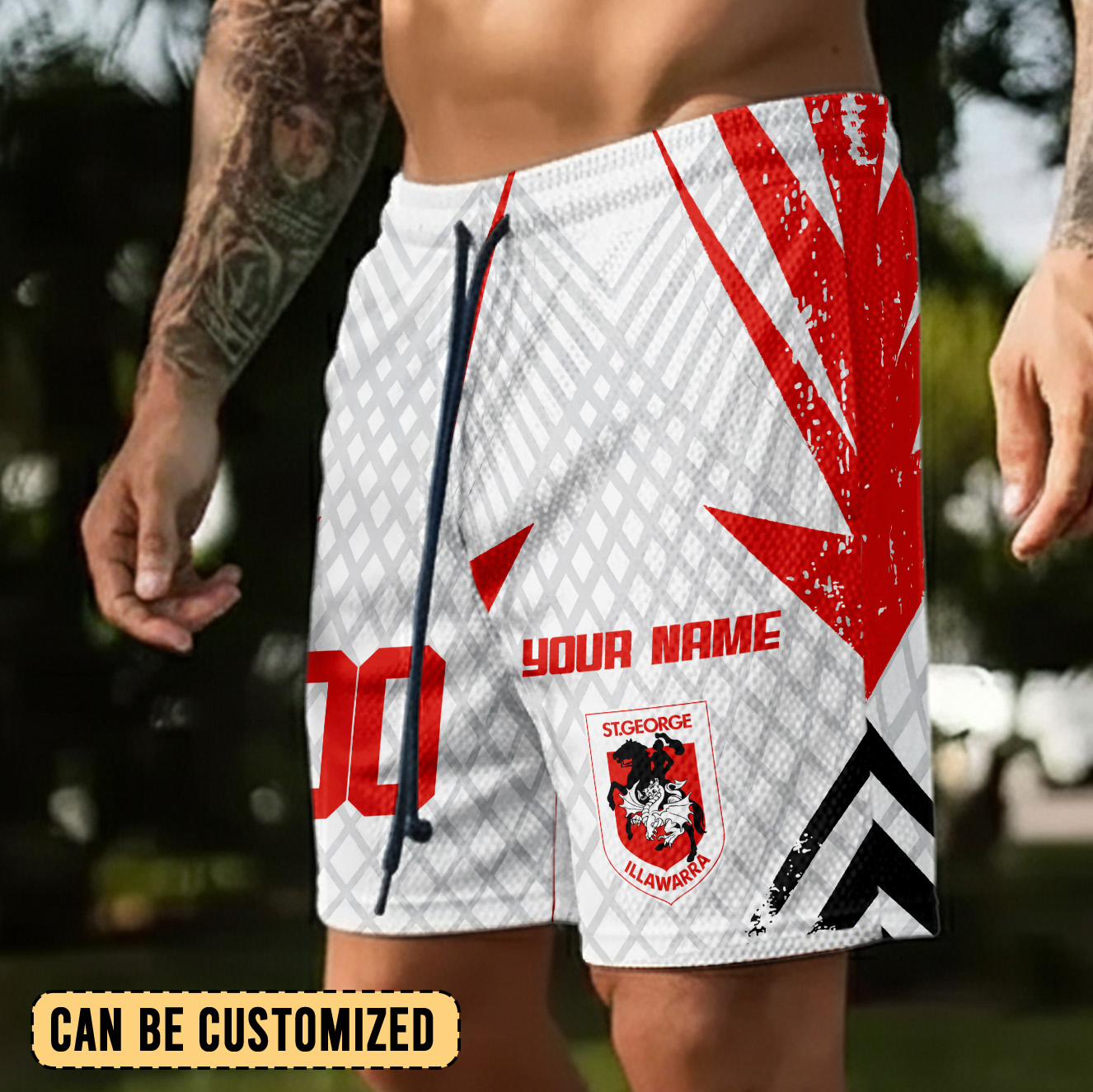 Auspiritmerch St. George Illawarra Dragons Personalized Short Pants Gift For Fans
