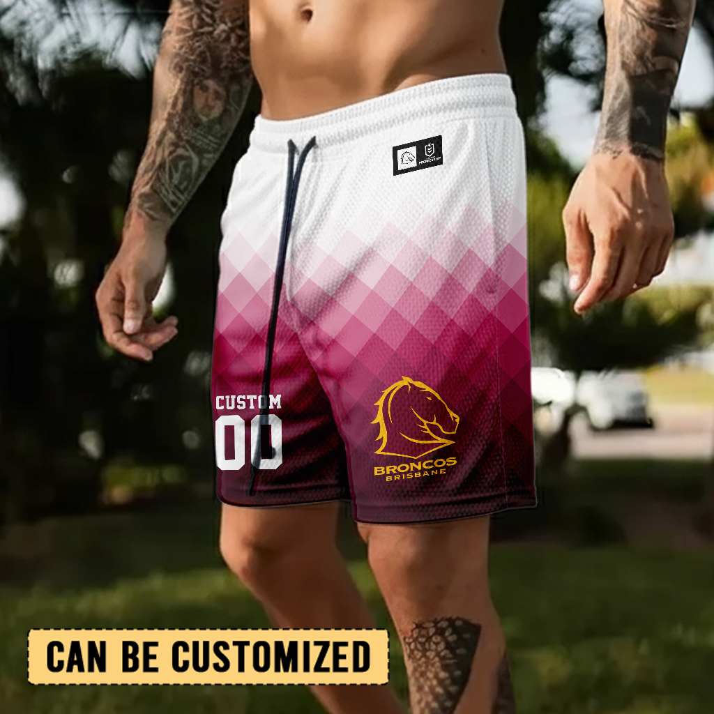 Auspiritmerch Brisbane Broncos Personalized Short Pants Gift For Fans