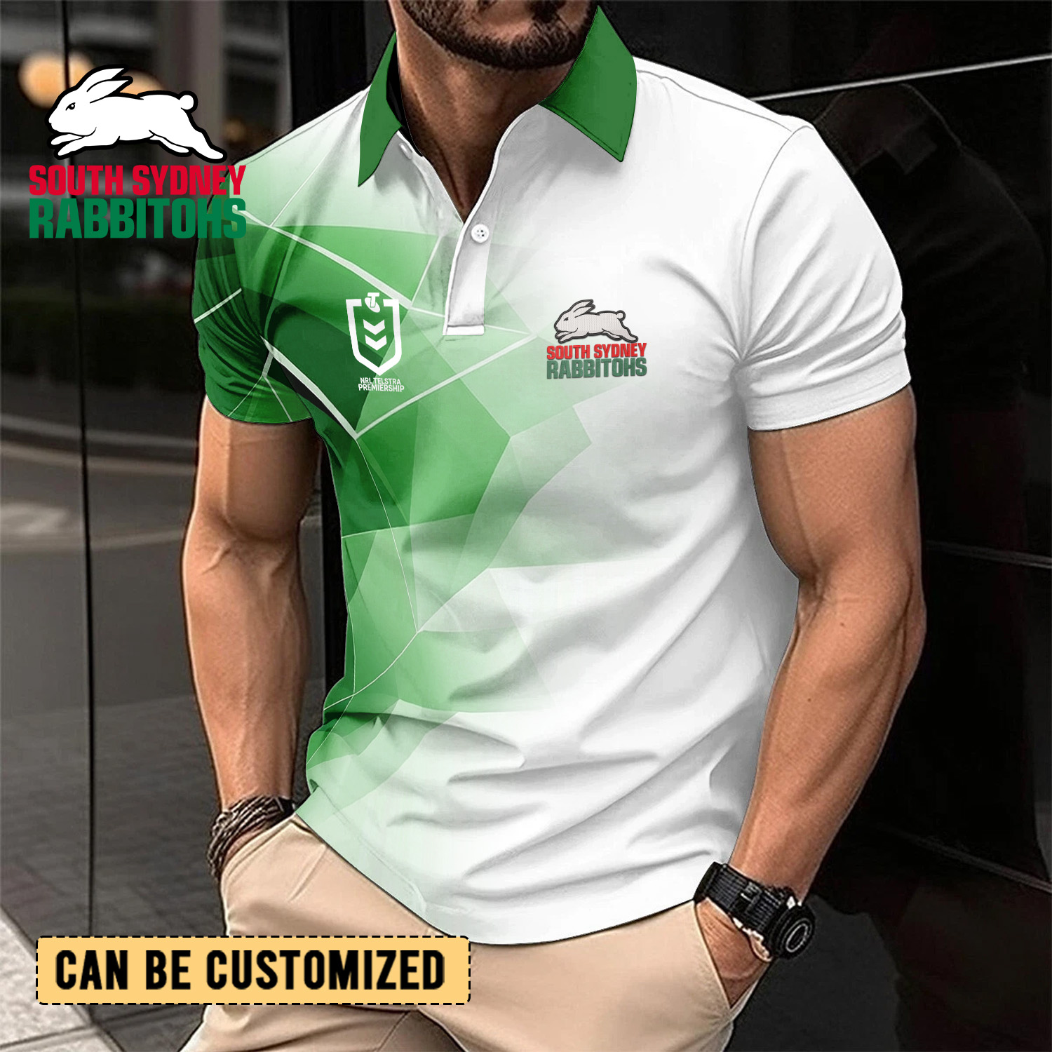 Auspiritmerch South Sydney Rabbitohs Personalized Polo Shirt Gift For Fans