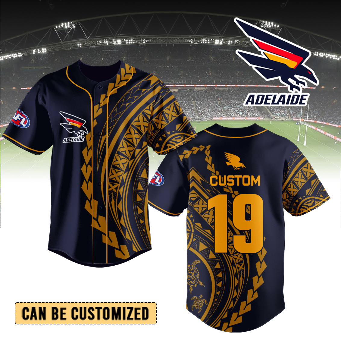 Auspiritmerch Adelaide Crows Personalized Baseball Jersey Gift For Fans