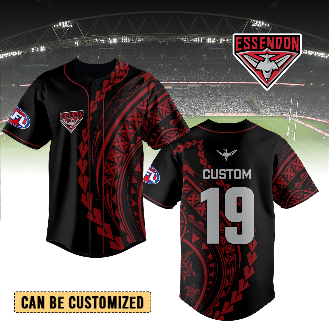 Auspiritmerch Essendon Personalized Baseball Jersey Gift For Fans