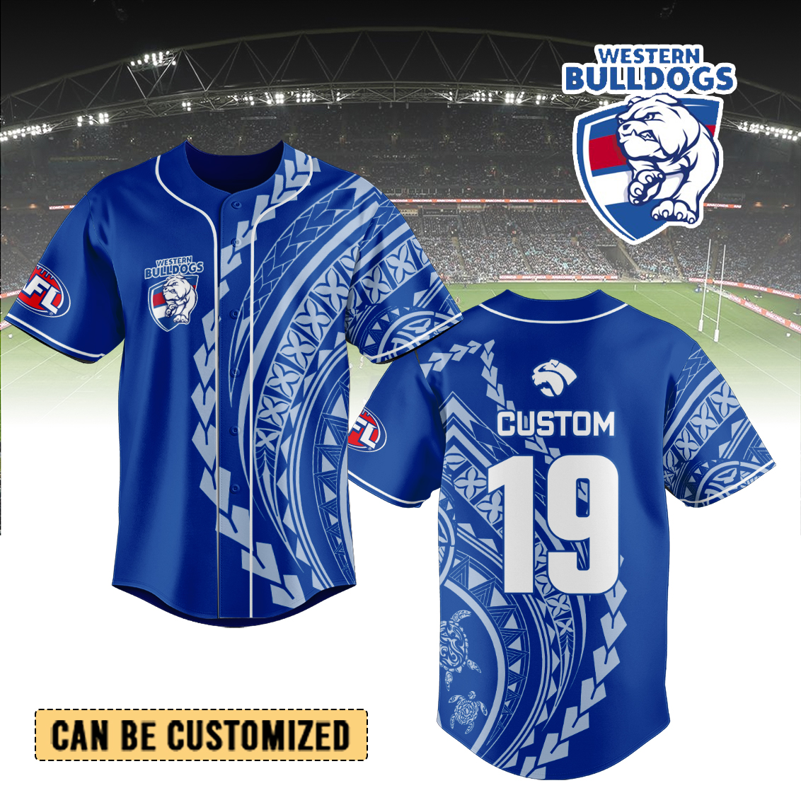 Auspiritmerch Western Bulldogs Personalized Baseball Jersey Gift For Fans