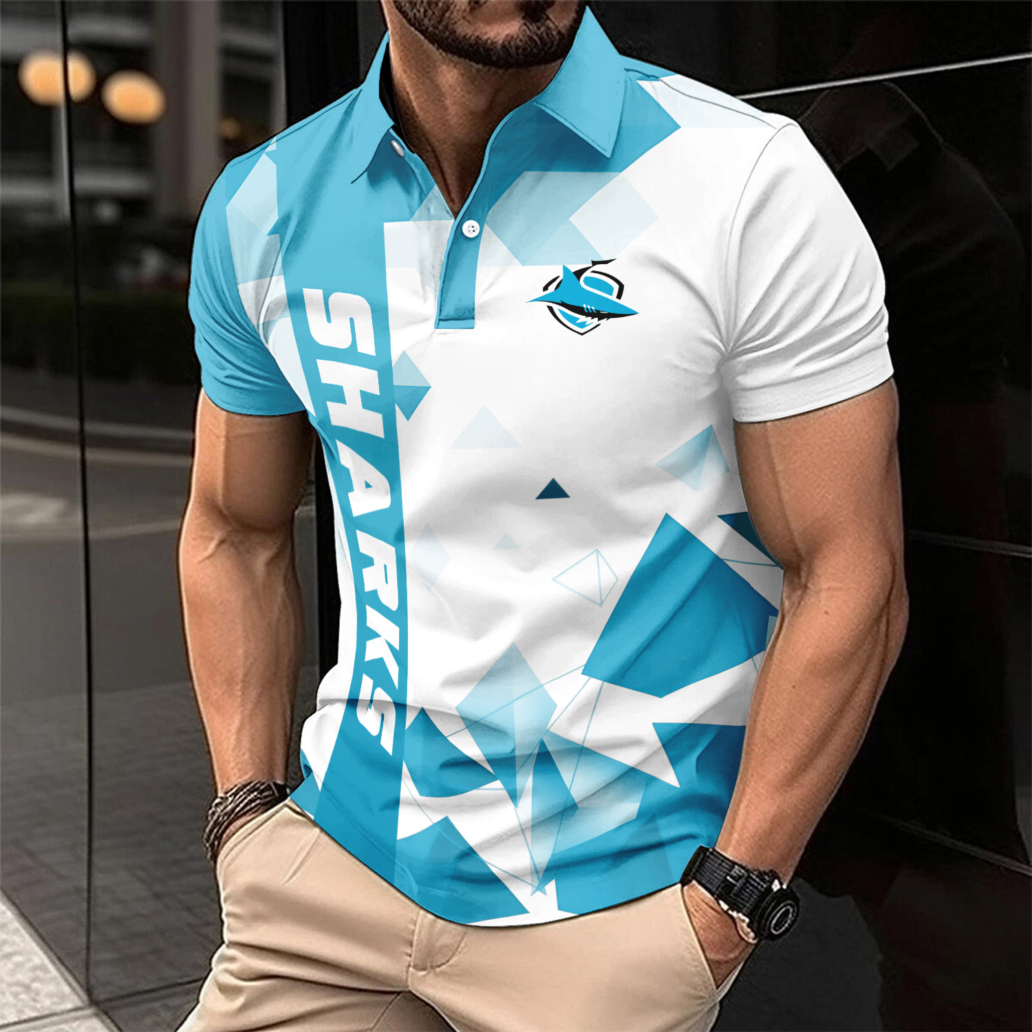 Auspiritmerch Cronulla-Sutherland Sharks Personalized Polo Shirt Gift For Fans