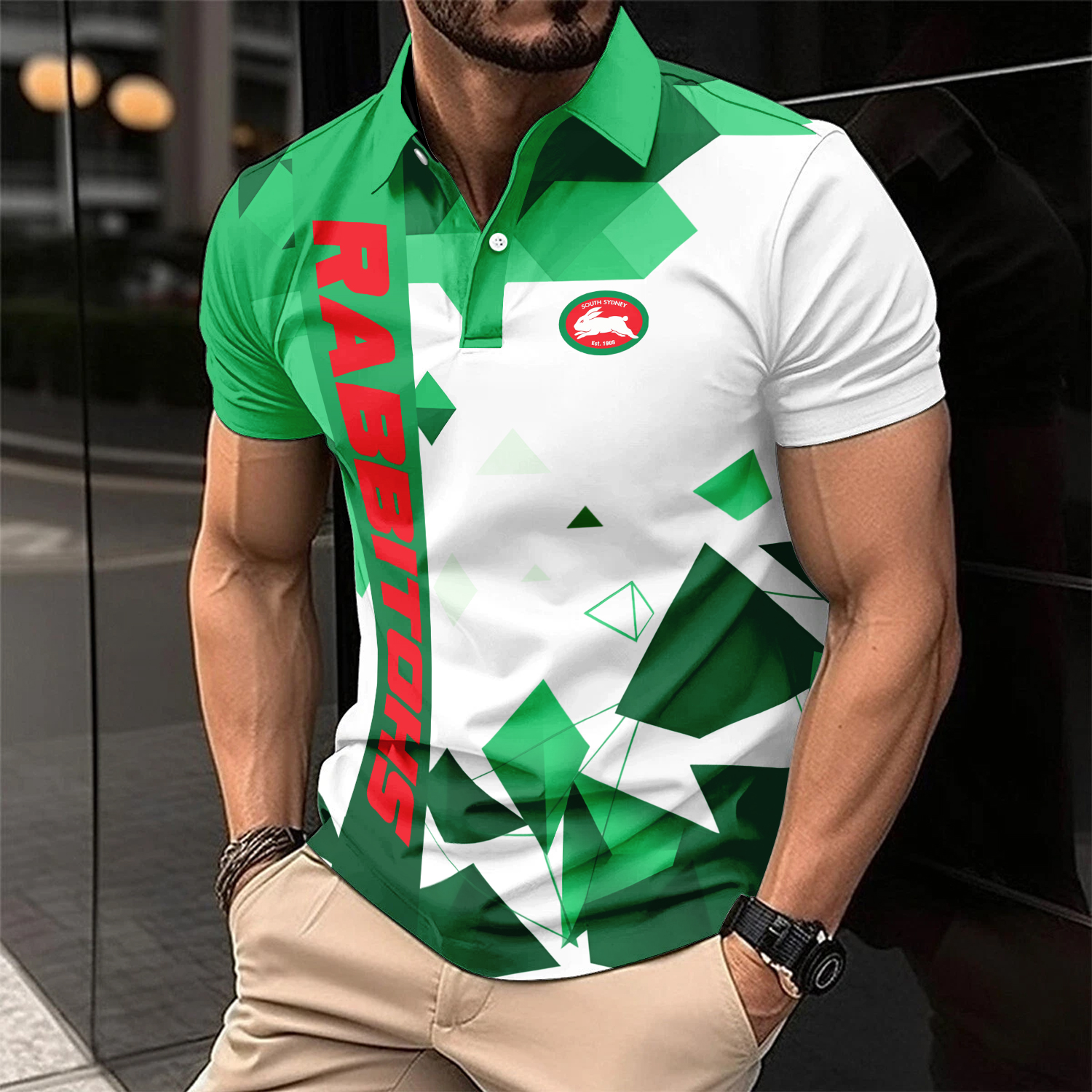 Auspiritmerch South Sydney Rabbitohs Personalized Polo Shirt Gift For Fans