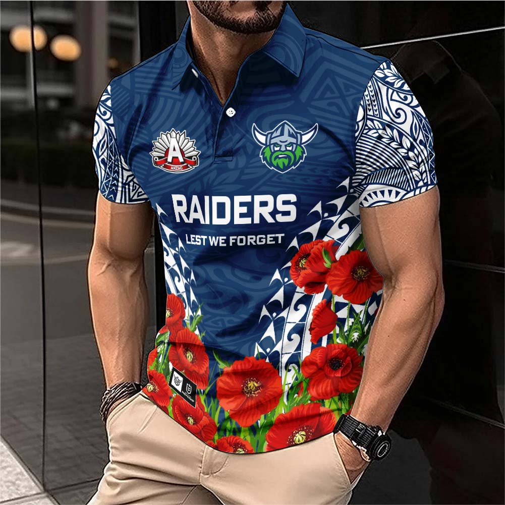 Auspiritmerch Canberra Raiders x Anzac Day Personalized Polo Shirt Gift For Fans