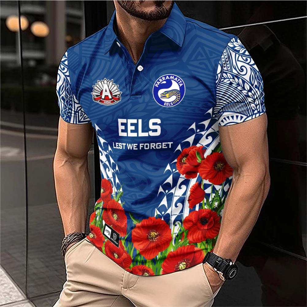 Auspiritmerch Parramatta Eels x Anzac Day Personalized Polo Shirt Gift For Fans