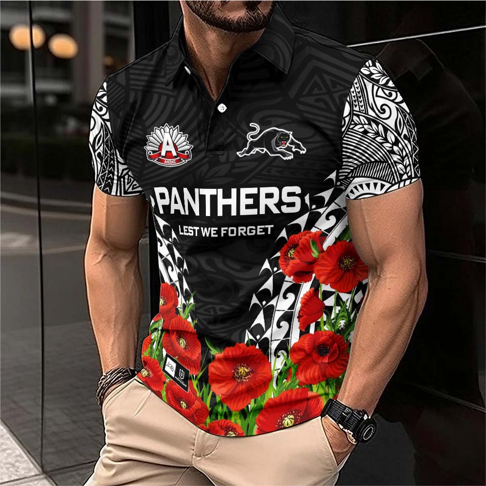 Auspiritmerch Penrith Panthers x Anzac Day Personalized Polo Shirt Gift For Fans