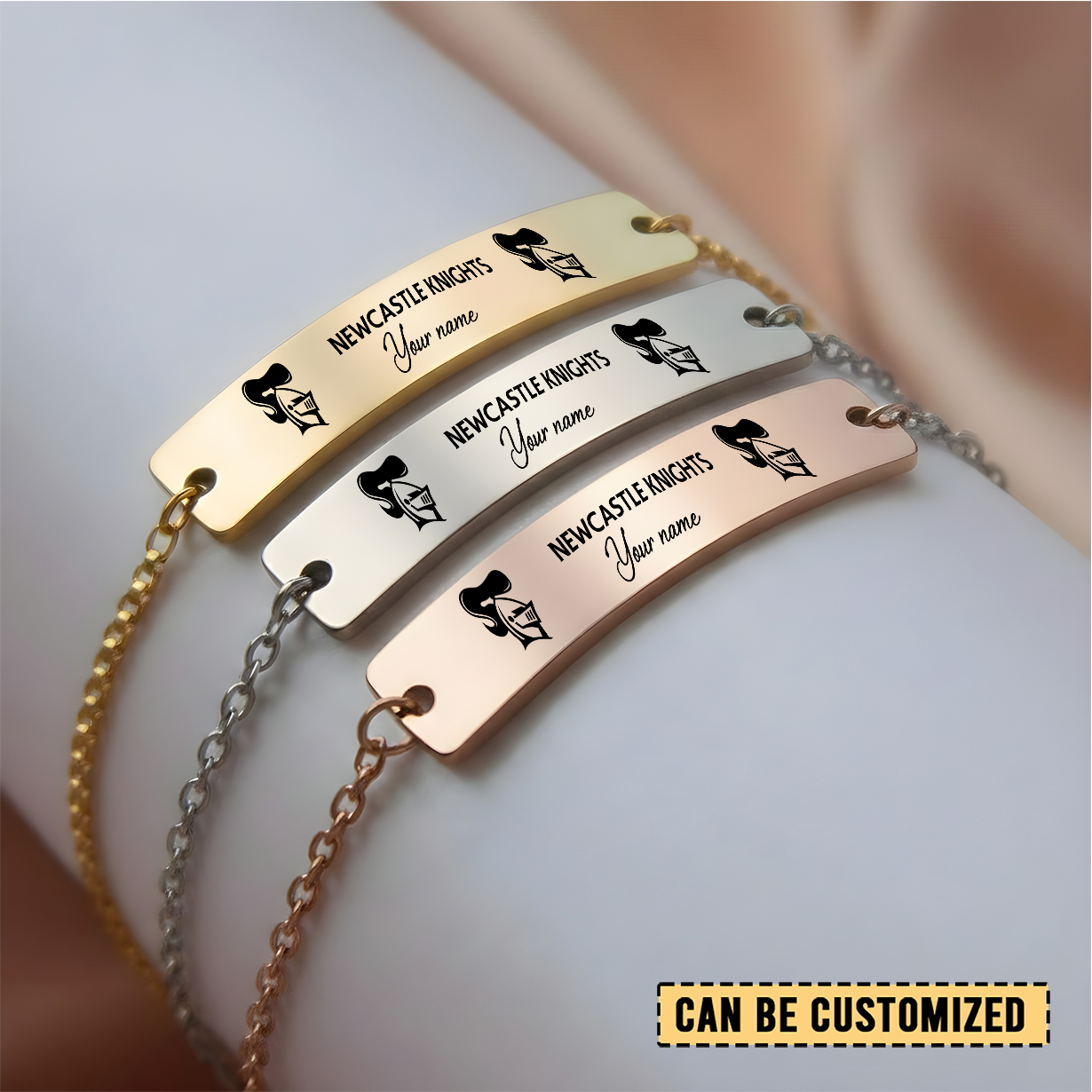 Auspiritmerch Newcastle Knights Personalized Charm Women's Bracelet Gift For Fans