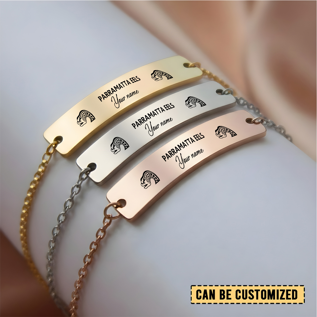 Auspiritmerch Parramatta Eels Personalized Charm Women's Bracelet Gift For Fans