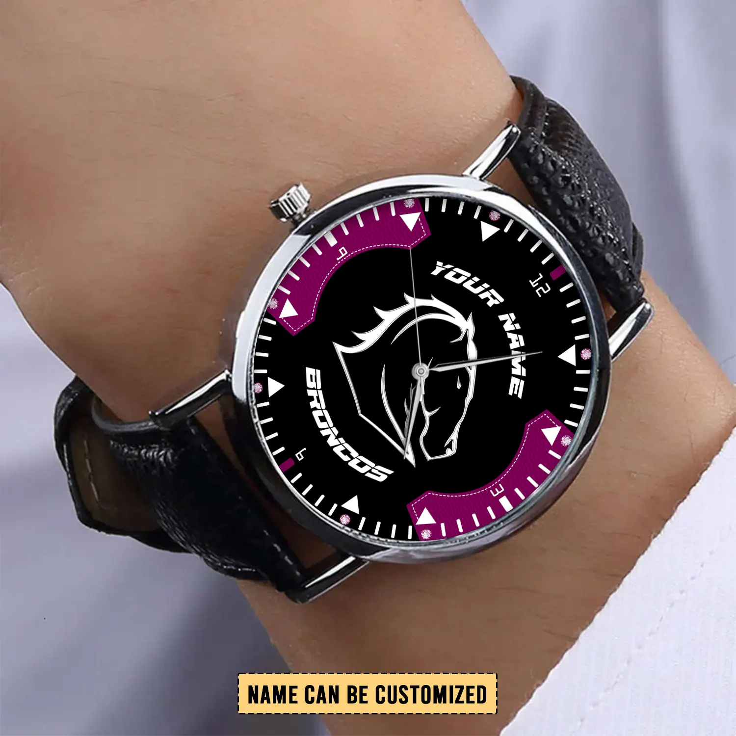 Auspiritmerch Brisbane Broncos Personalized Stitched Leather Watch Gift For Fans