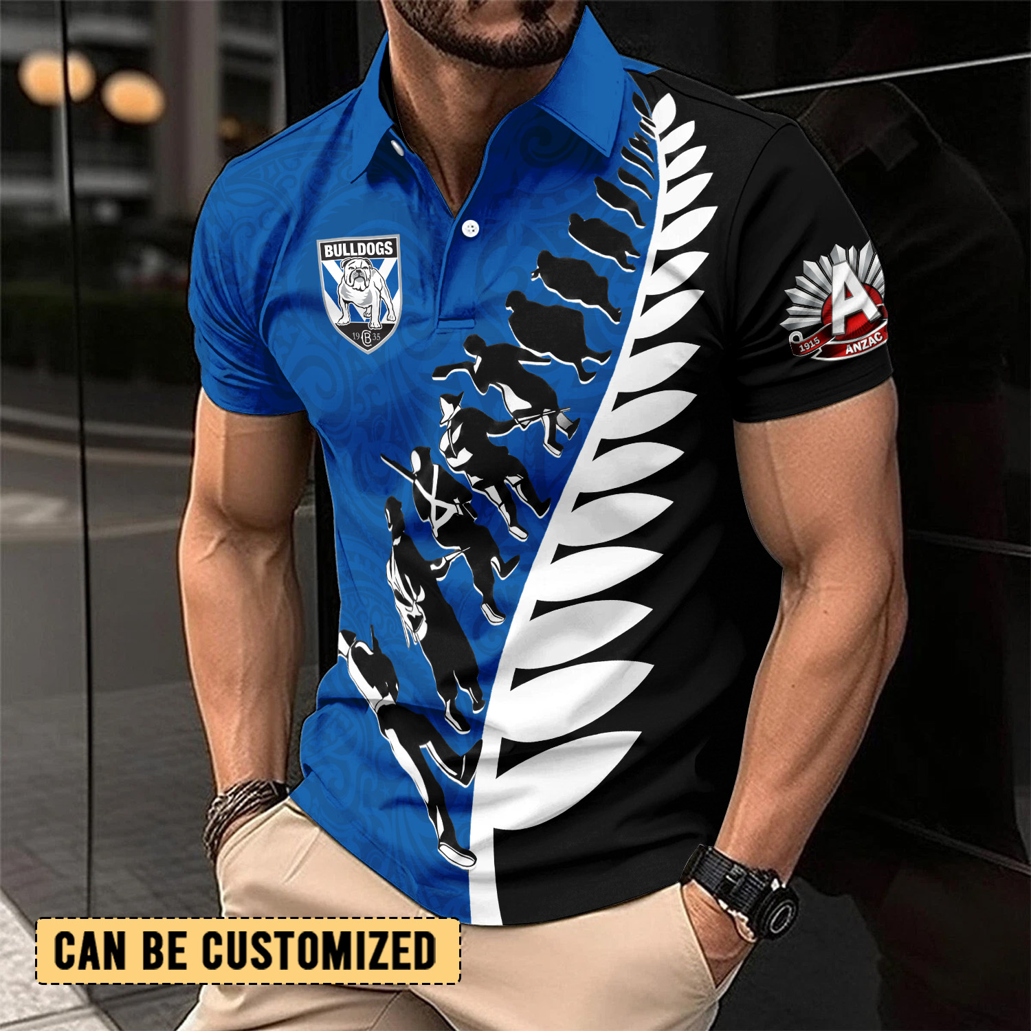 Auspiritmerch Canterbury-Bankstown Bulldogs x Anzac Day Personalized Polo Shirt Gift For Fans
