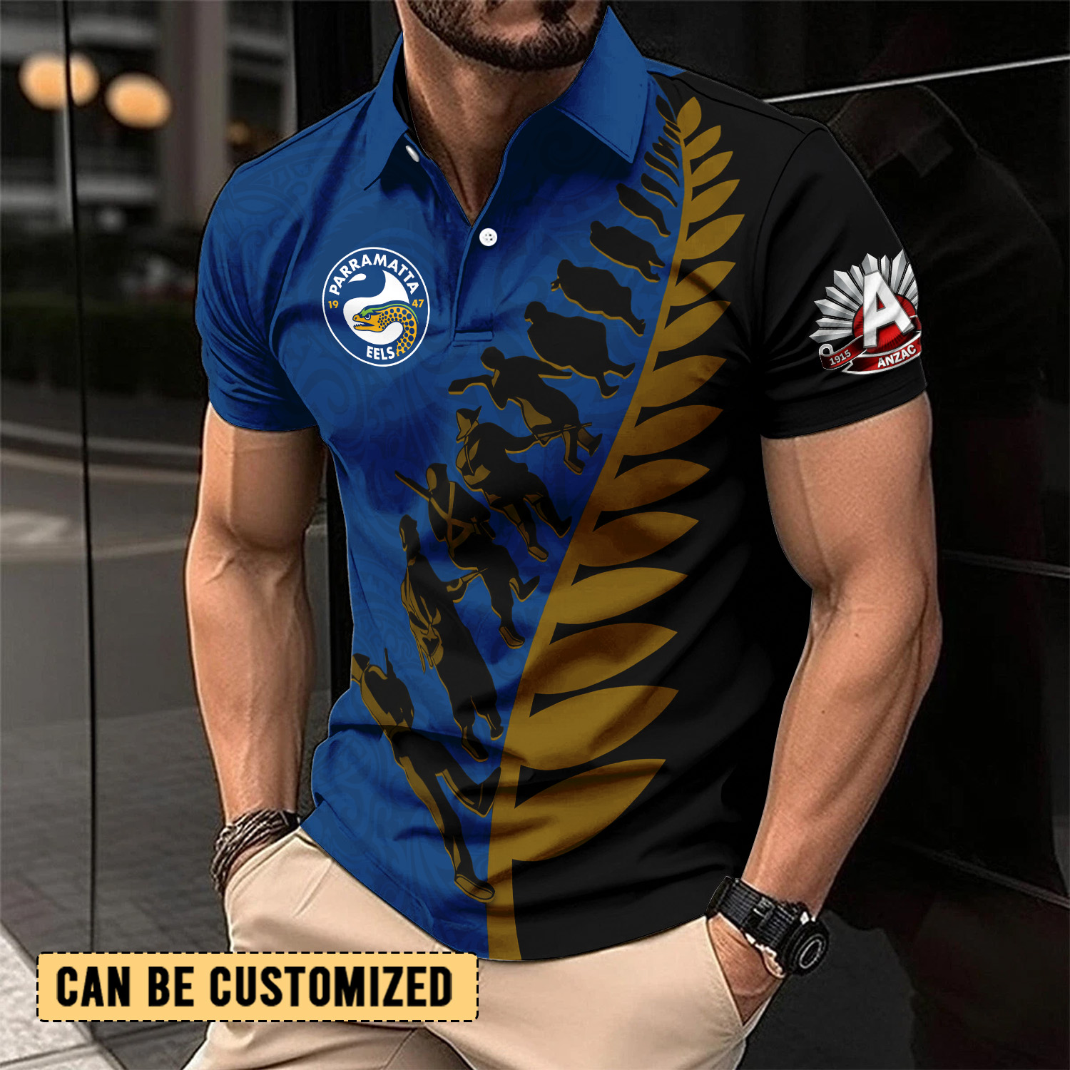 Auspiritmerch Parramatta Eels x Anzac Day Personalized Polo Shirt Gift For Fans