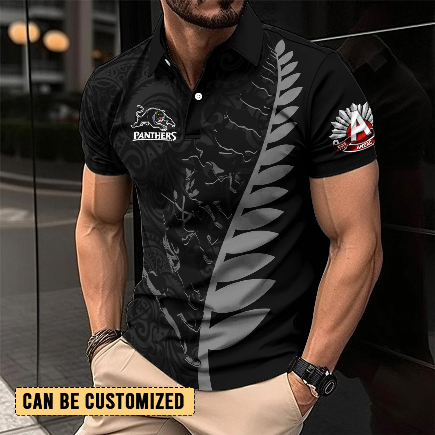 Auspiritmerch Penrith Panthers x Anzac Day Personalized Polo Shirt Gift For Fans
