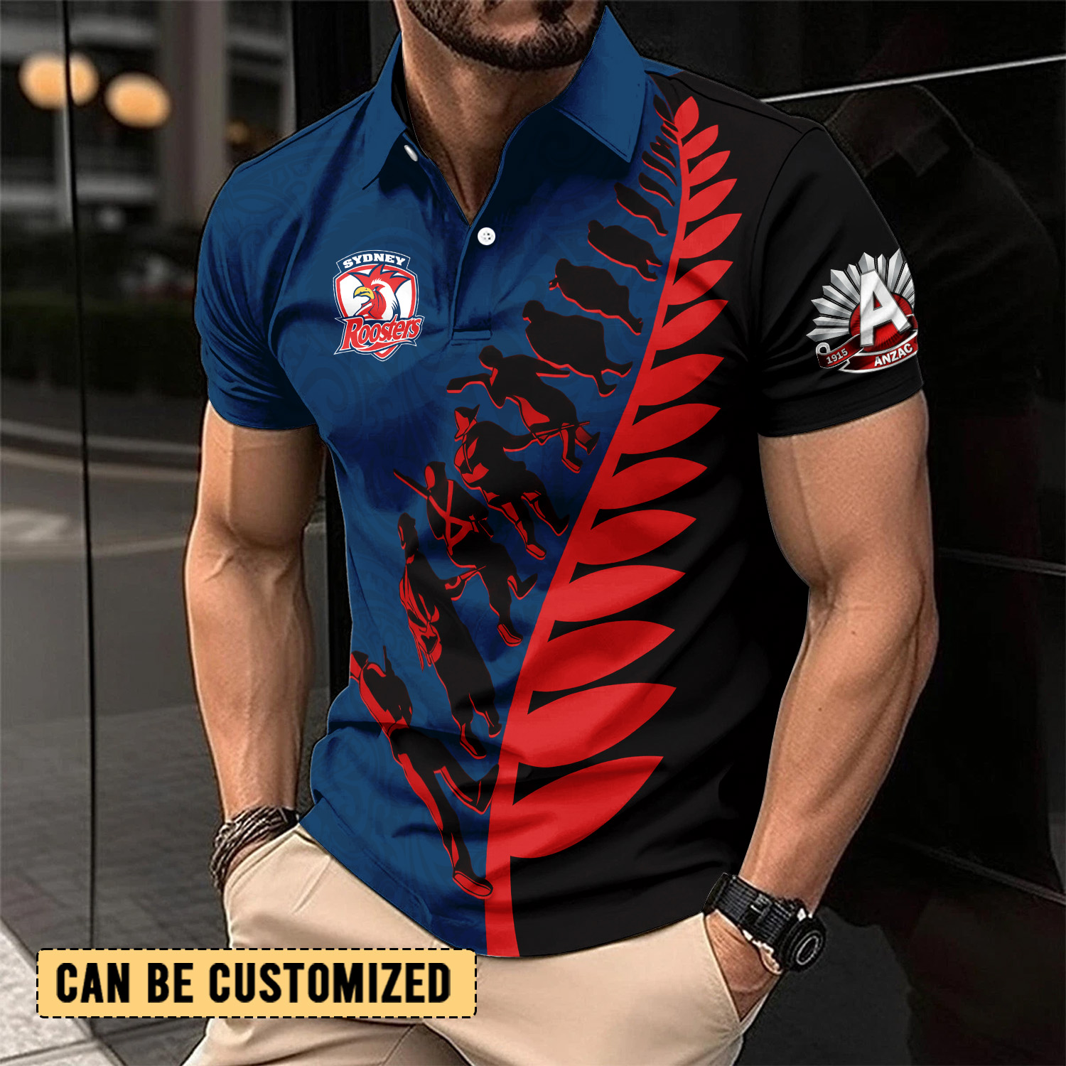 Auspiritmerch Sydney Roosters x Anzac Day Personalized Polo Shirt Gift For Fans