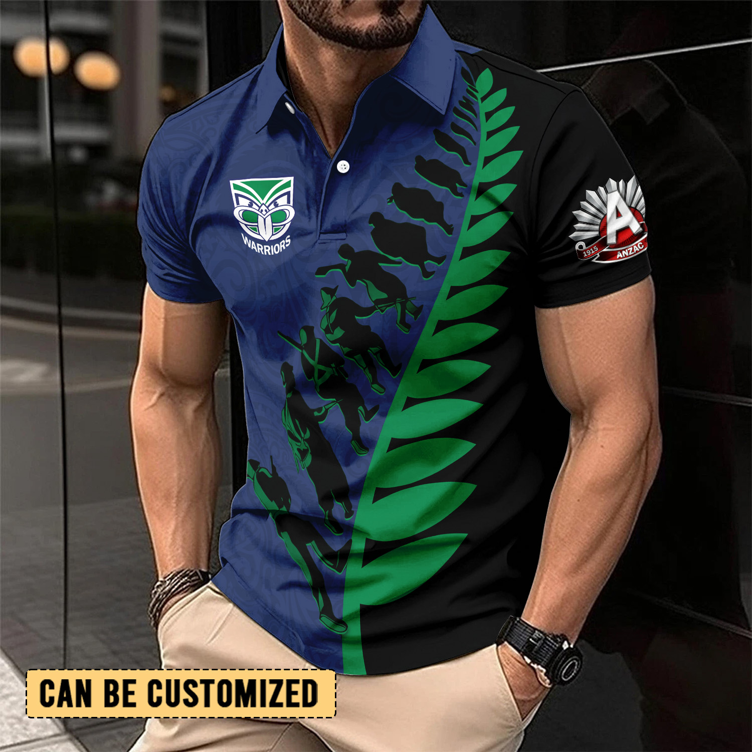 Auspiritmerch New Zealand Warriors x Anzac Day Personalized Polo Shirt Gift For Fans