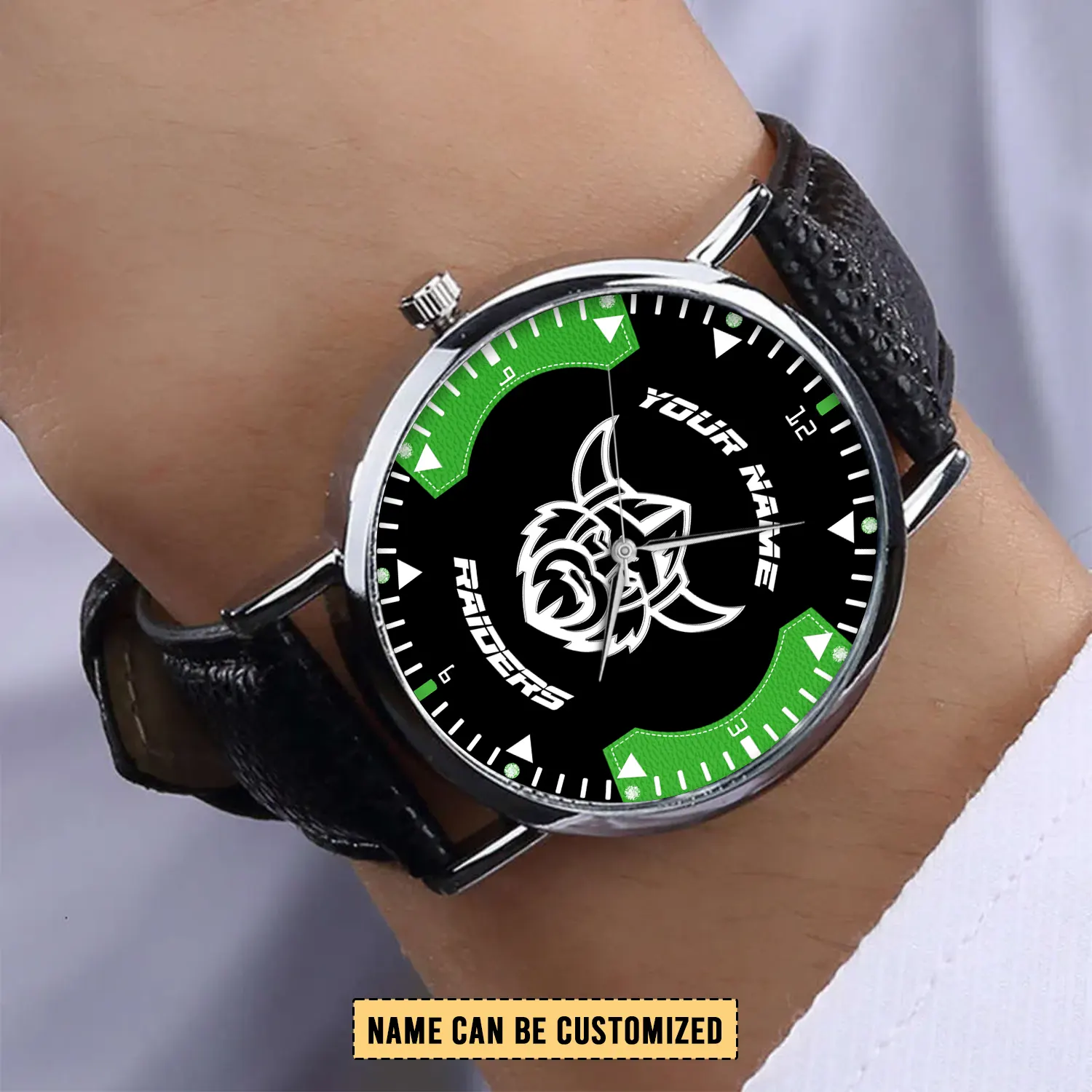 Auspiritmerch Canberra Raiders Personalized Stitched Leather Watch Gift For Fans