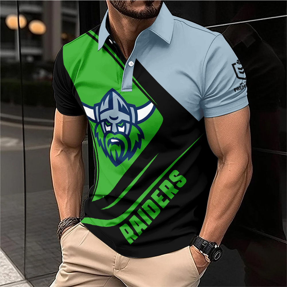 Auspiritmerch Canberra Raiders Personalized Zip Polo Shirt Gift For Fans