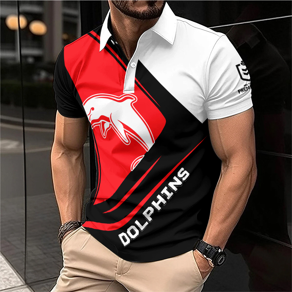 Auspiritmerch Dolphins Personalized Zip Polo Shirt Gift For Fans