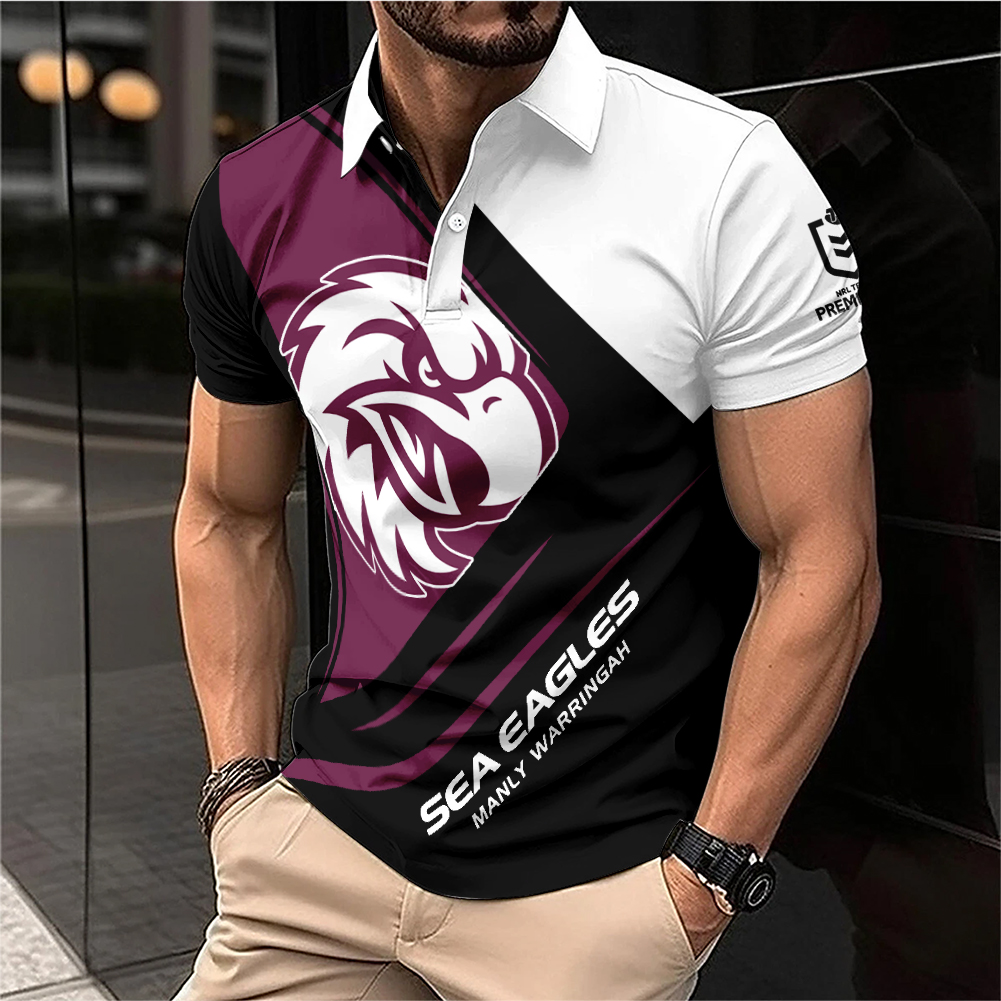 Auspiritmerch Manly Warringah Sea Eagles Personalized Zip Polo Shirt Gift For Fans