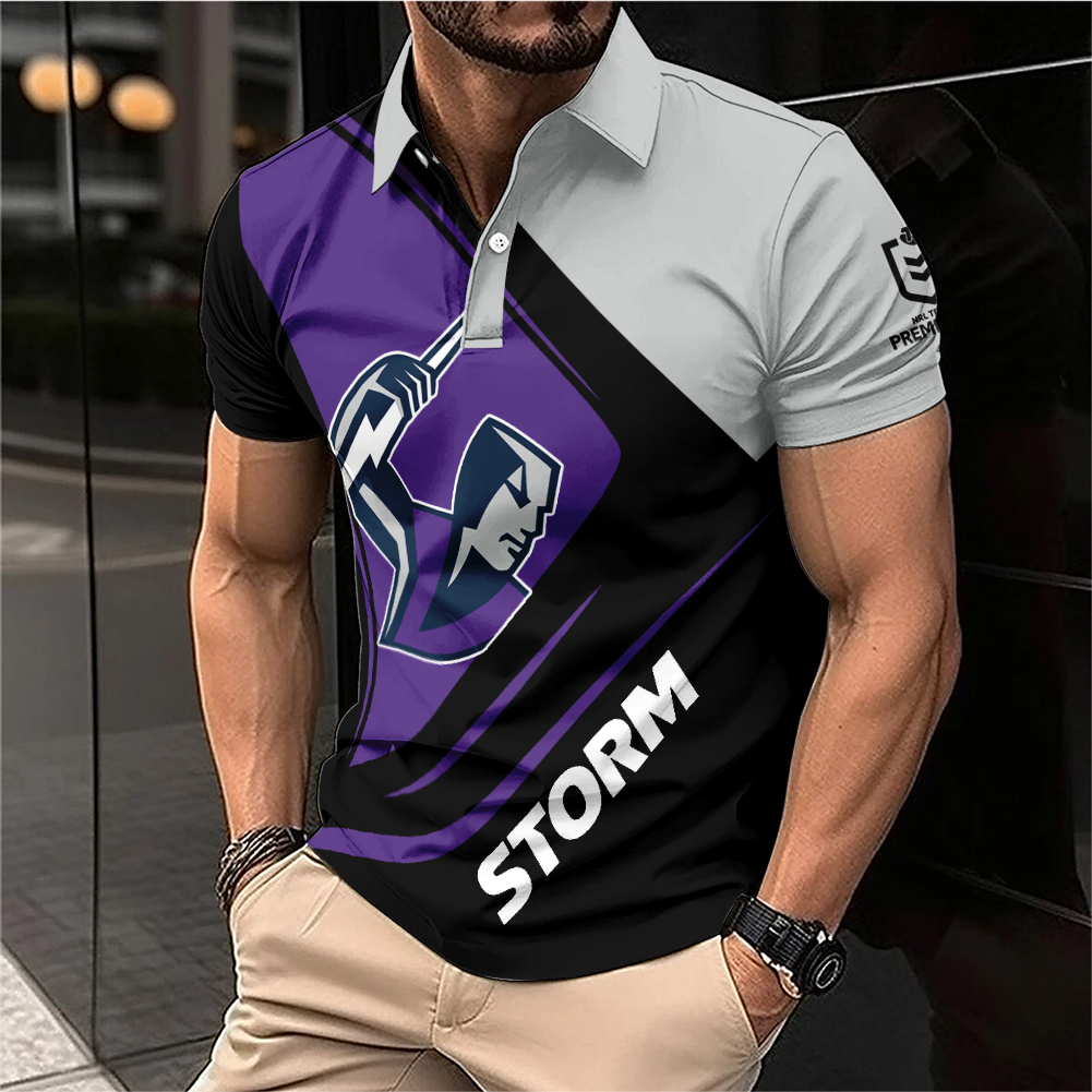 Auspiritmerch Melbourne Storm Personalized Zip Polo Shirt Gift For Fans