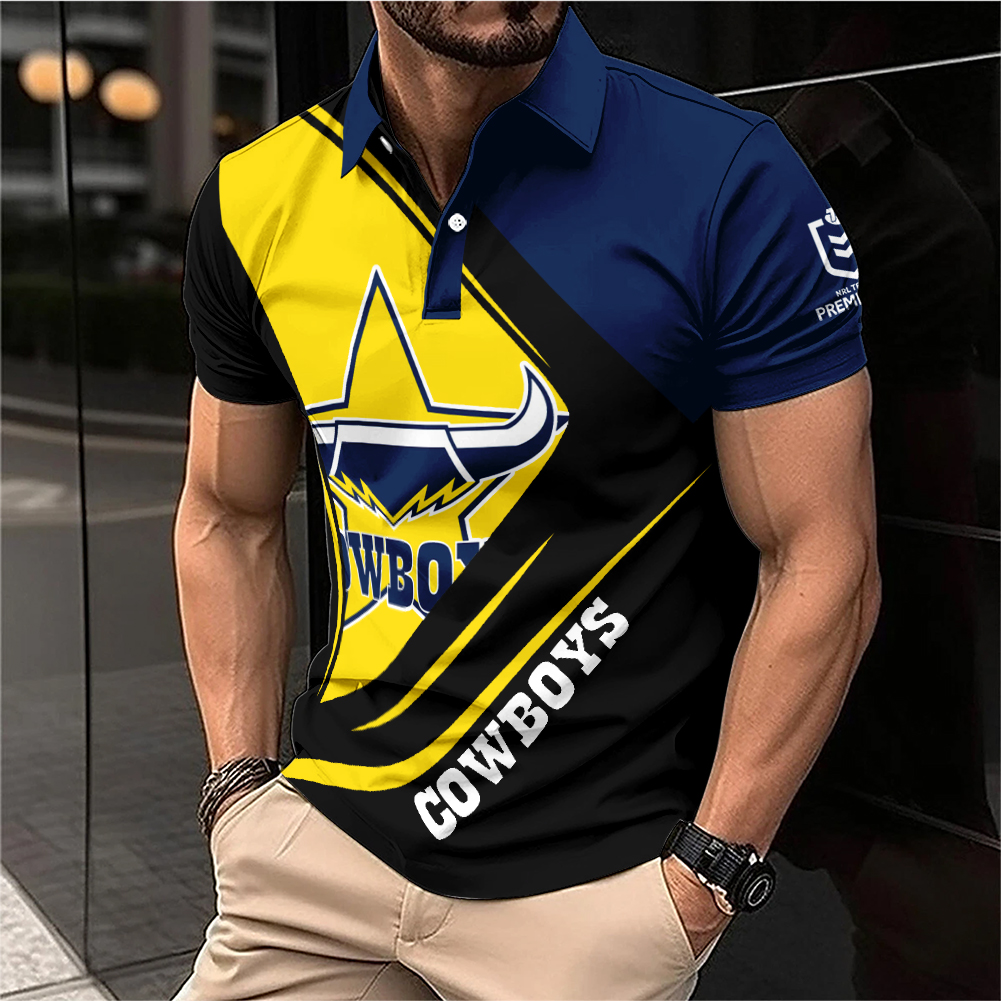 Auspiritmerch North Queensland Cowboys Personalized Zip Polo Shirt Gift For Fans