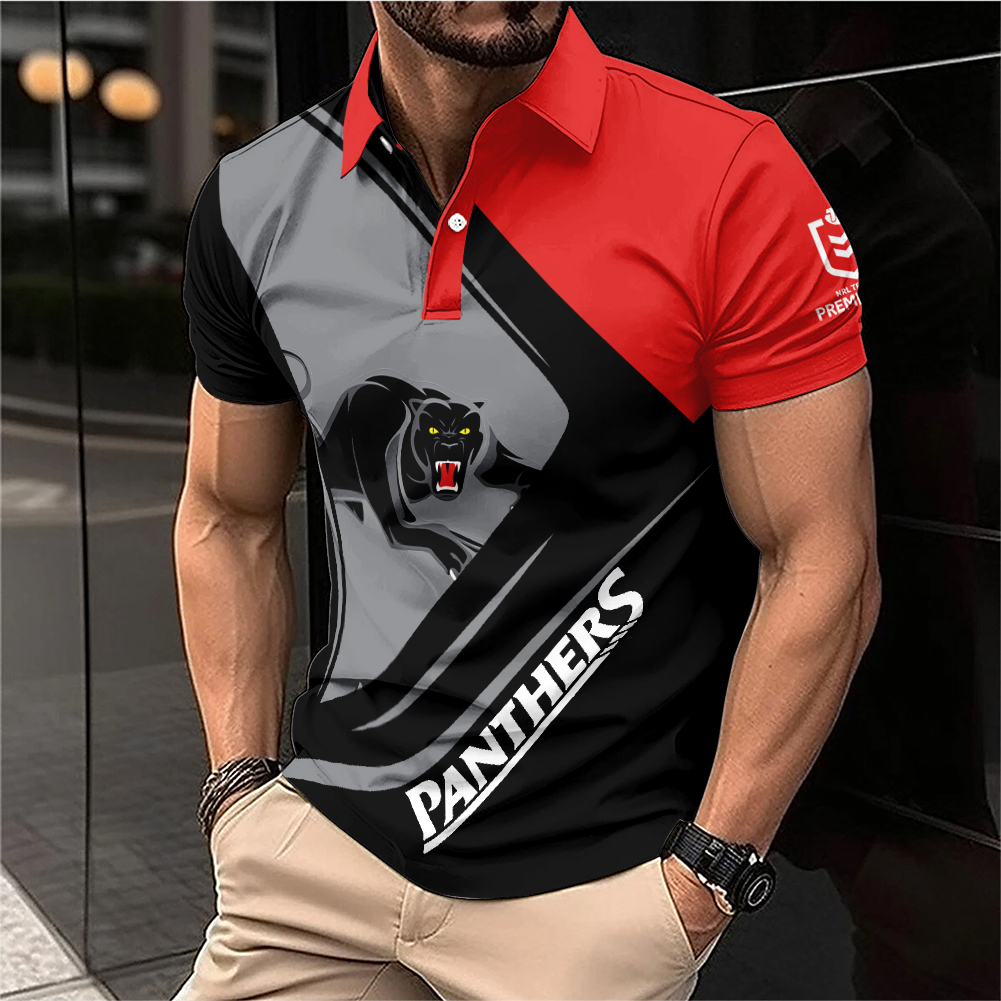 Auspiritmerch Penrith Panthers Personalized Zip Polo Shirt Gift For Fans