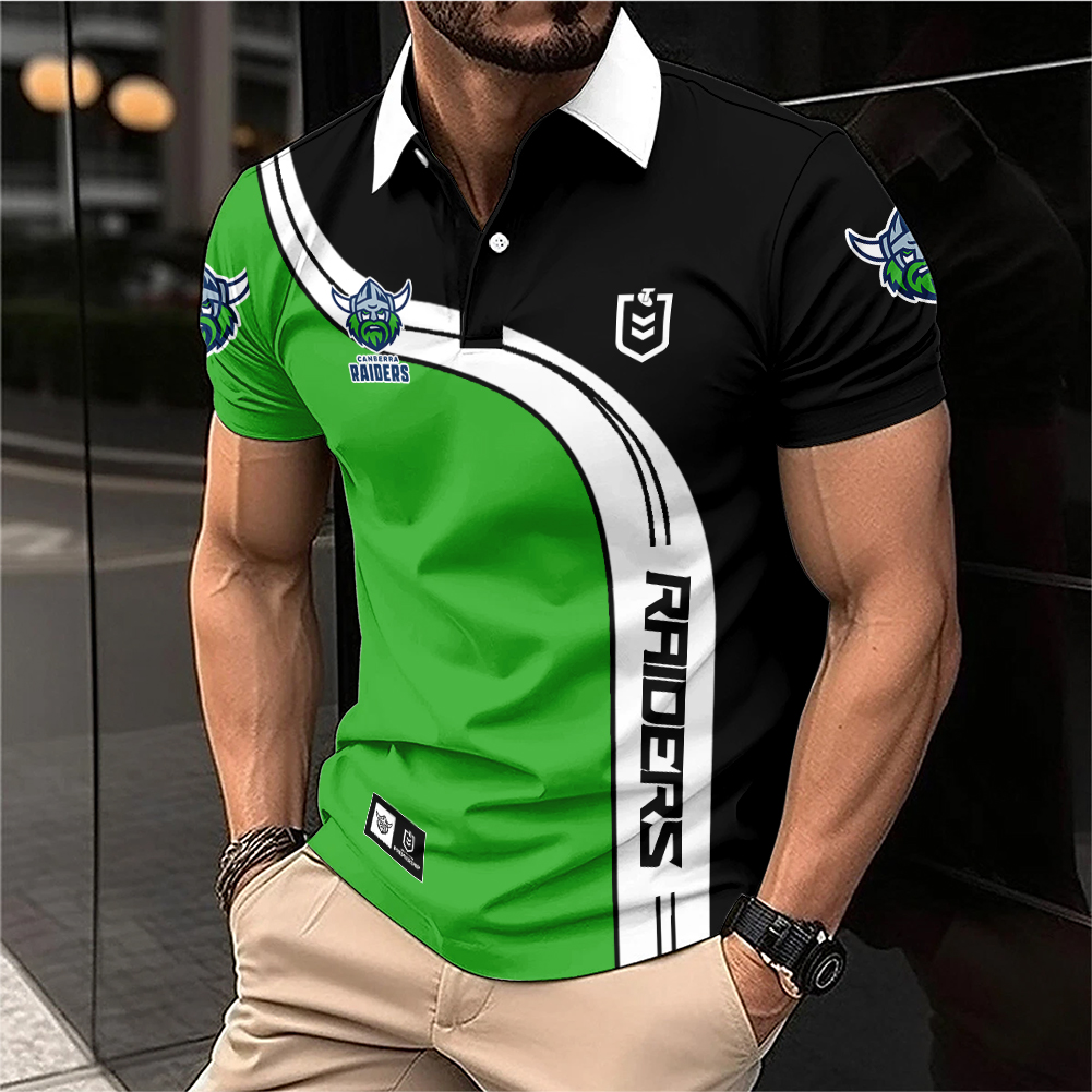 Auspiritmerch Canberra Raiders Personalized Zip Polo Shirt Gift For Fans