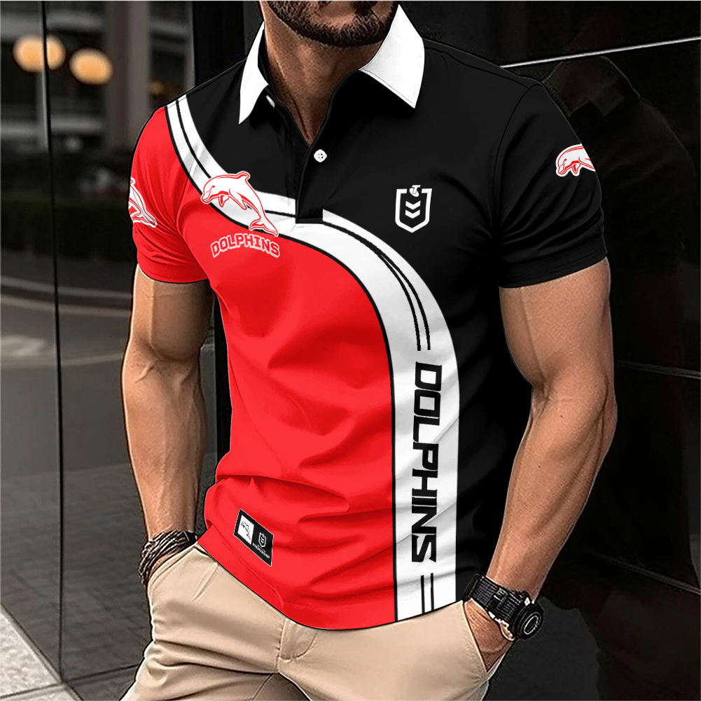 Auspiritmerch Dolphins Personalized Zip Polo Shirt Gift For Fans