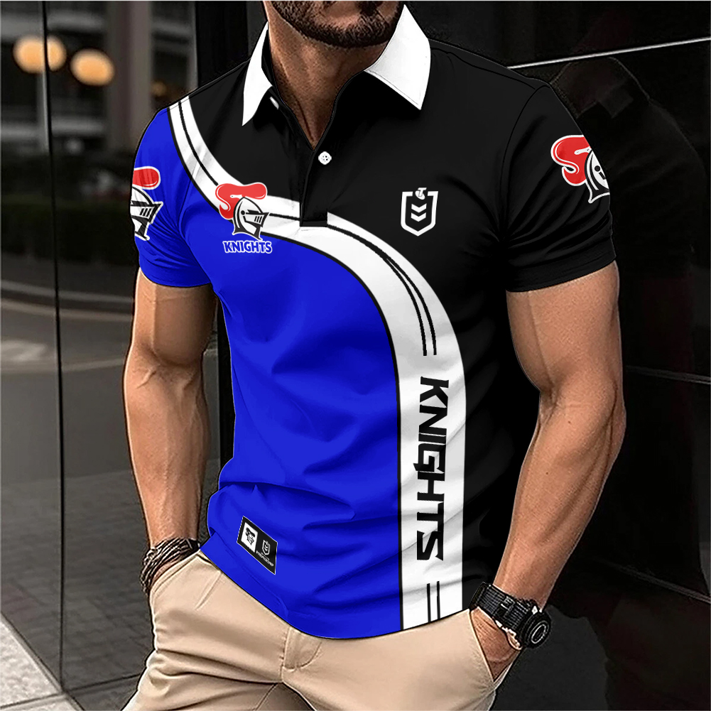 Auspiritmerch Newcastle Knights Personalized Zip Polo Shirt Gift For Fans