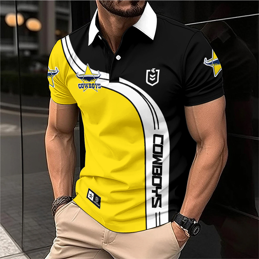 Auspiritmerch North Queensland Cowboys Personalized Zip Polo Shirt Gift For Fans