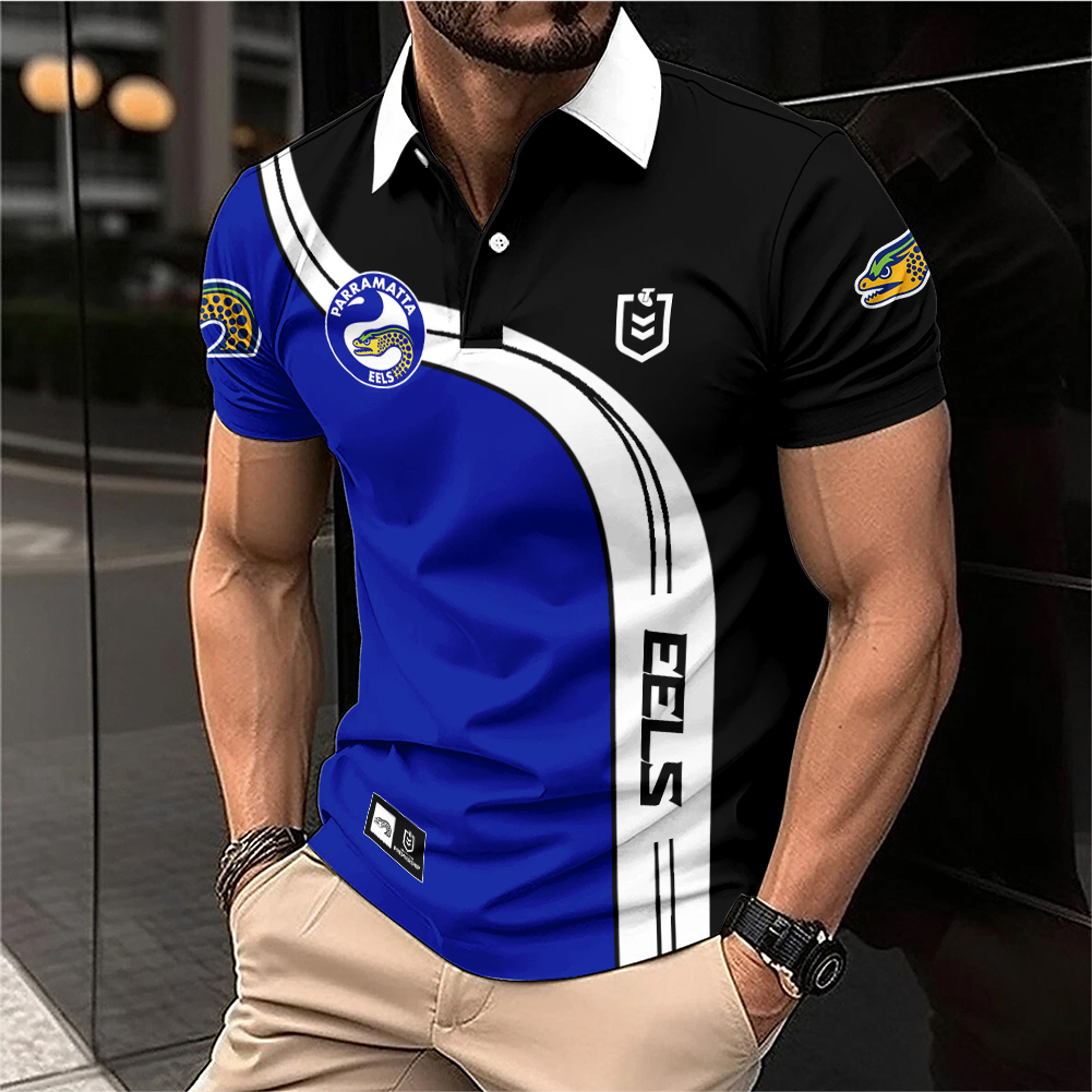 Auspiritmerch Parramatta Eels Personalized Zip Polo Shirt Gift For Fans