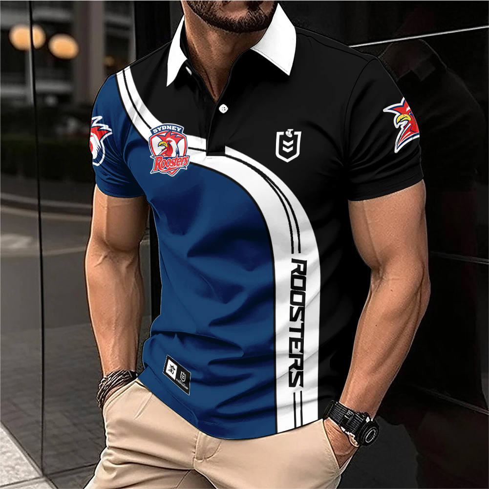 Auspiritmerch Sydney Roosters Personalized Zip Polo Shirt Gift For Fans