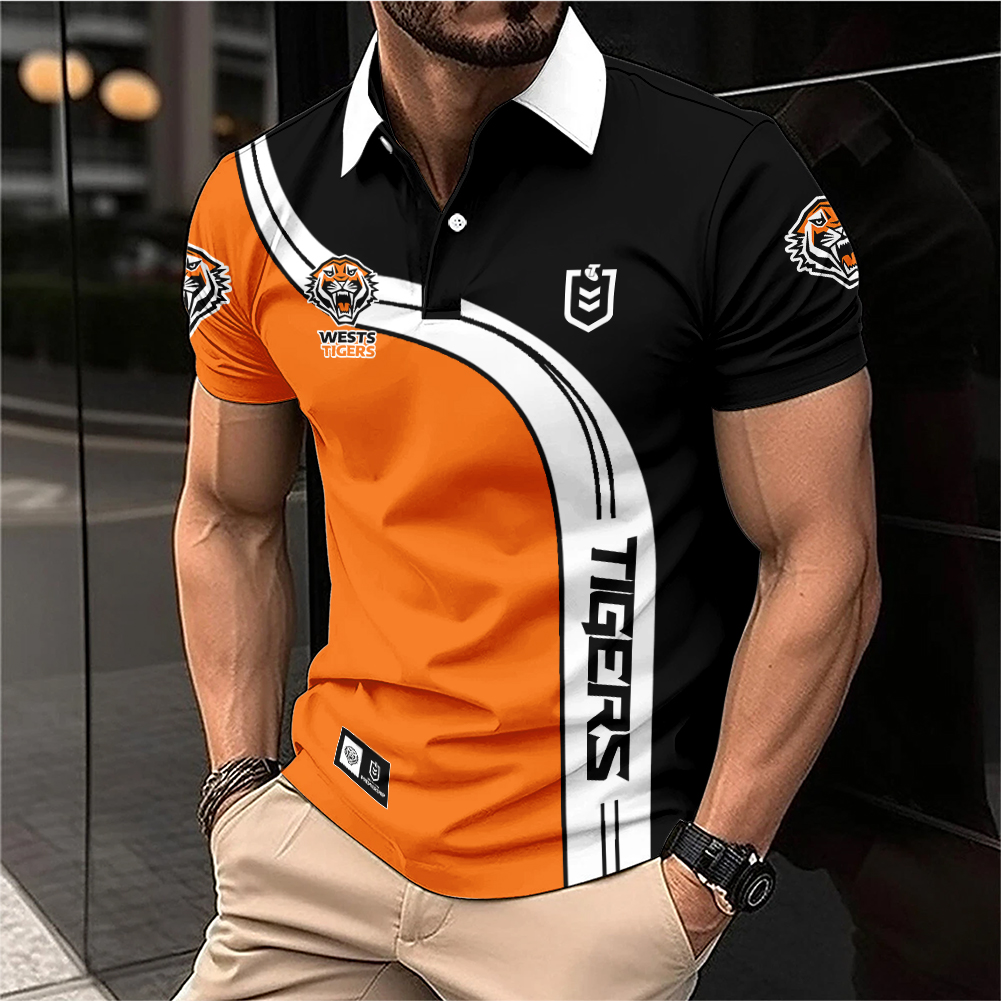 Auspiritmerch Wests Tigers Personalized Zip Polo Shirt Gift For Fans