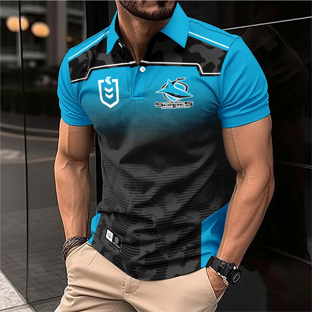 Auspiritmerch Cronulla-Sutherland Sharks Personalized Polo Shirt Gift For Fans