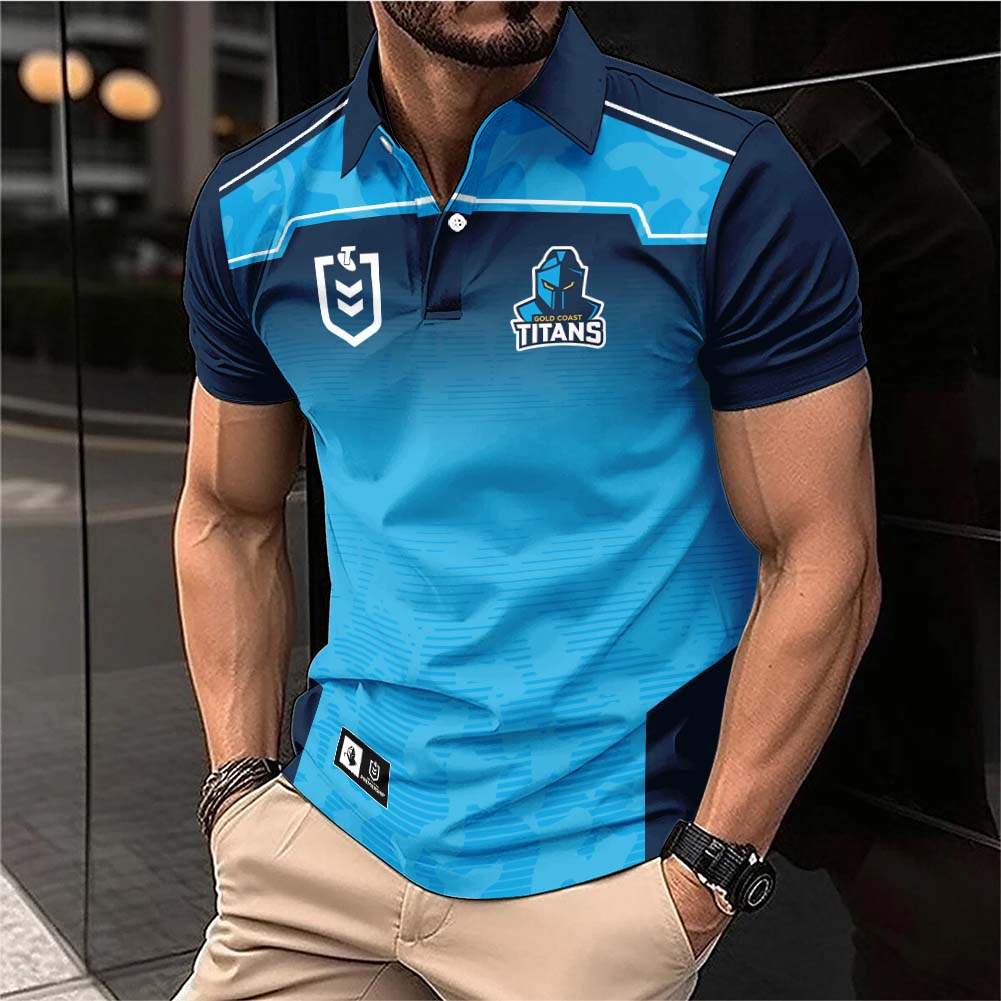 Auspiritmerch Gold Coast Titans Personalized Polo Shirt Gift For Fans