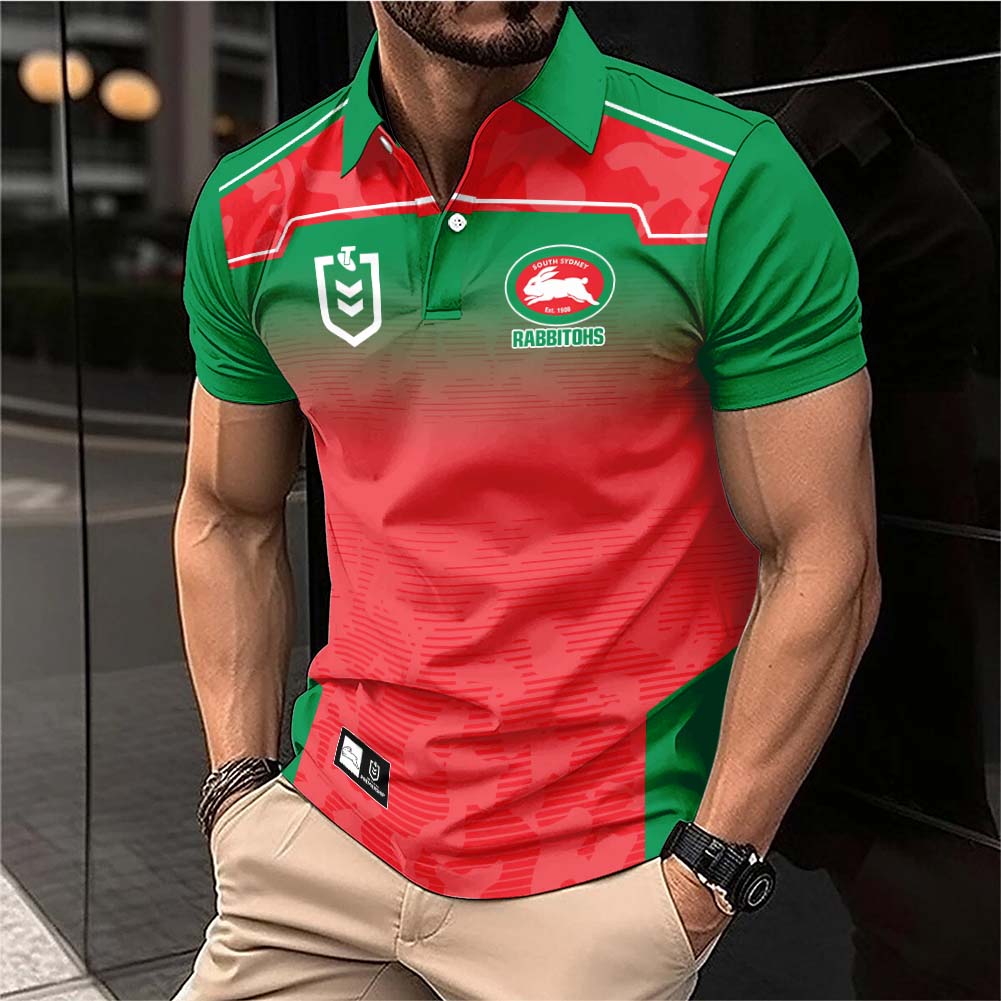 Auspiritmerch South Sydney Rabbitohs Personalized Polo Shirt Gift For Fans