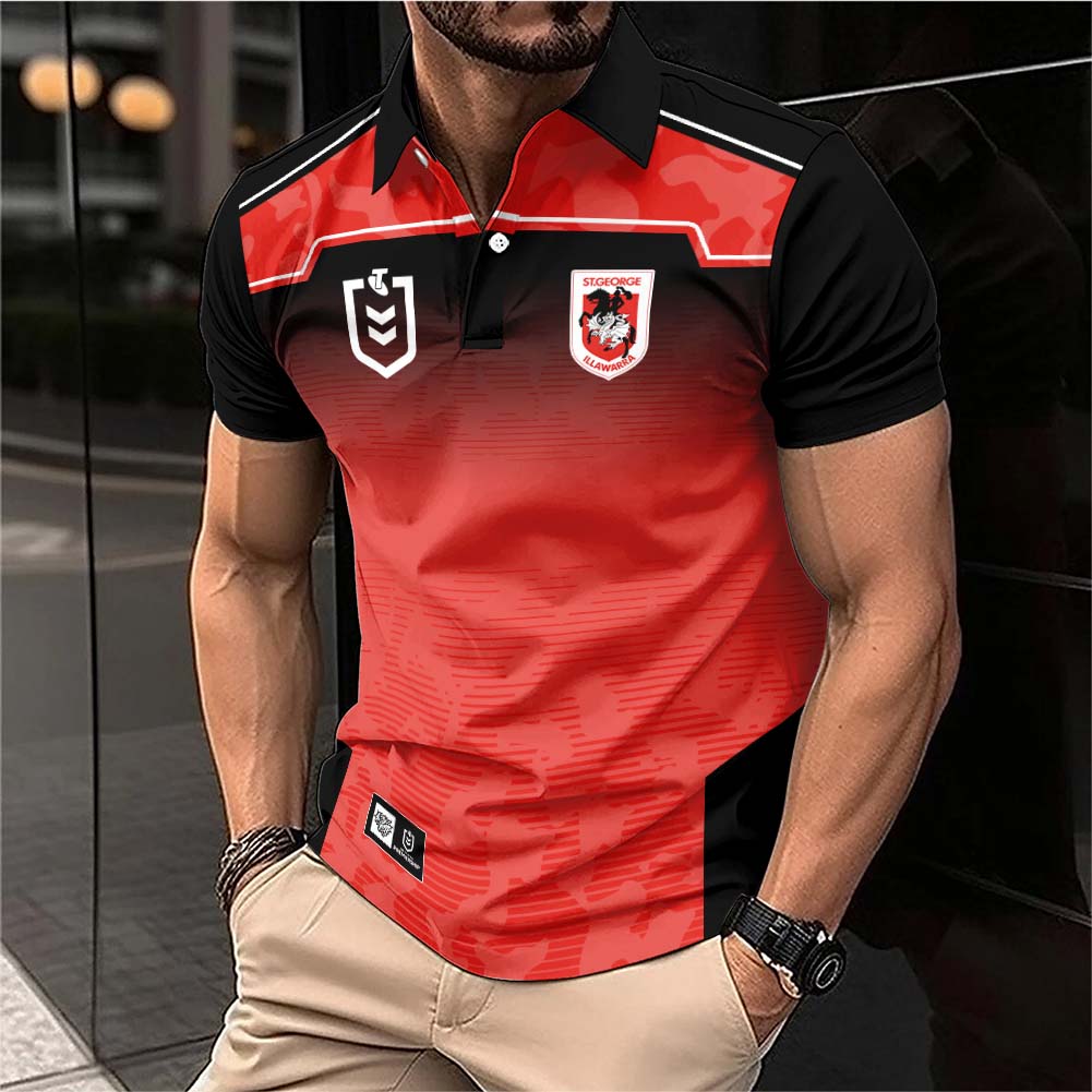 Auspiritmerch St. George Illawarra Dragons Personalized Polo Shirt Gift For Fans