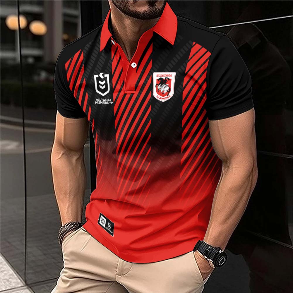 Auspiritmerch St. George Illawarra Dragons Personalized Polo Shirt Gift For Fans