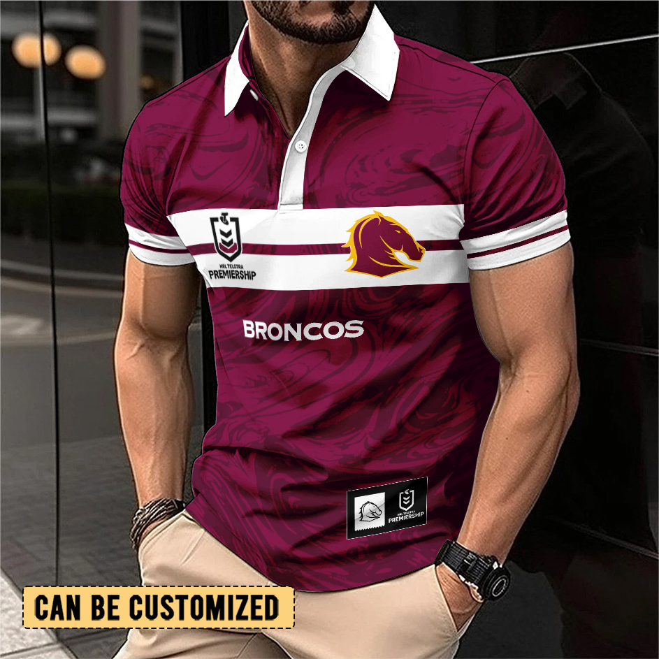Auspiritmerch Brisbane Broncos Personalized Polo Shirt Gift For Fans