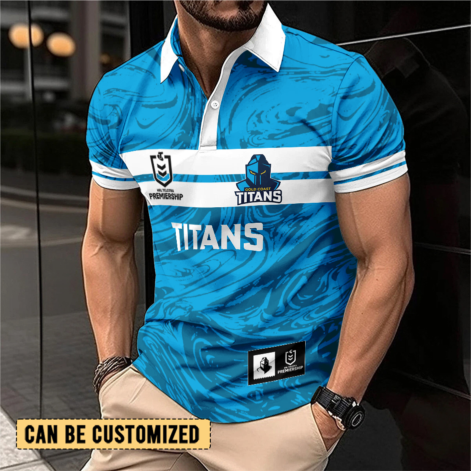 Auspiritmerch Gold Coast Titans Personalized Polo Shirt Gift For Fans