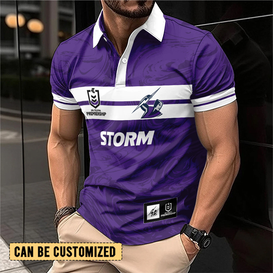 Auspiritmerch Melbourne Storm Personalized Polo Shirt Gift For Fans