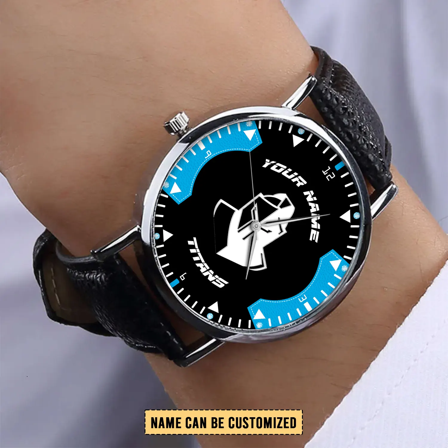 Auspiritmerch Gold Coast Titans Personalized Stitched Leather Watch Gift For Fans
