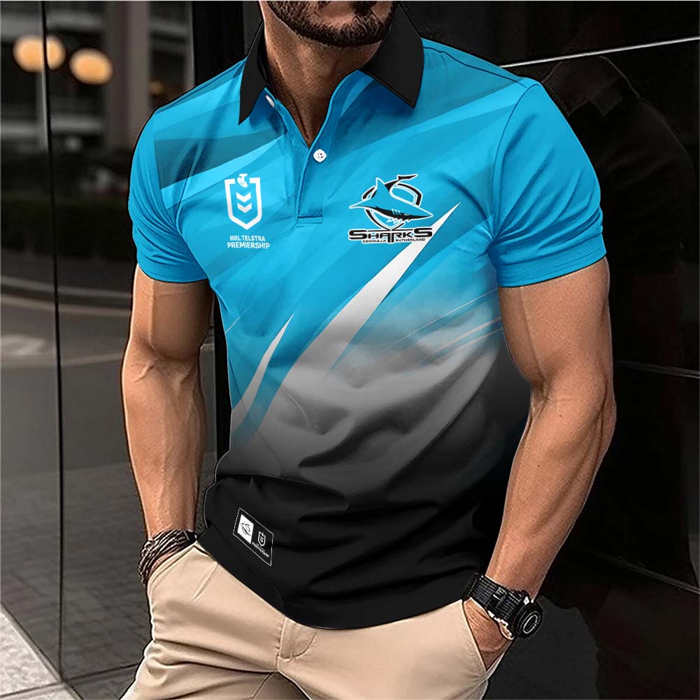 Auspiritmerch Cronulla-Sutherland Sharks Personalized Polo Shirt Gift For Fans