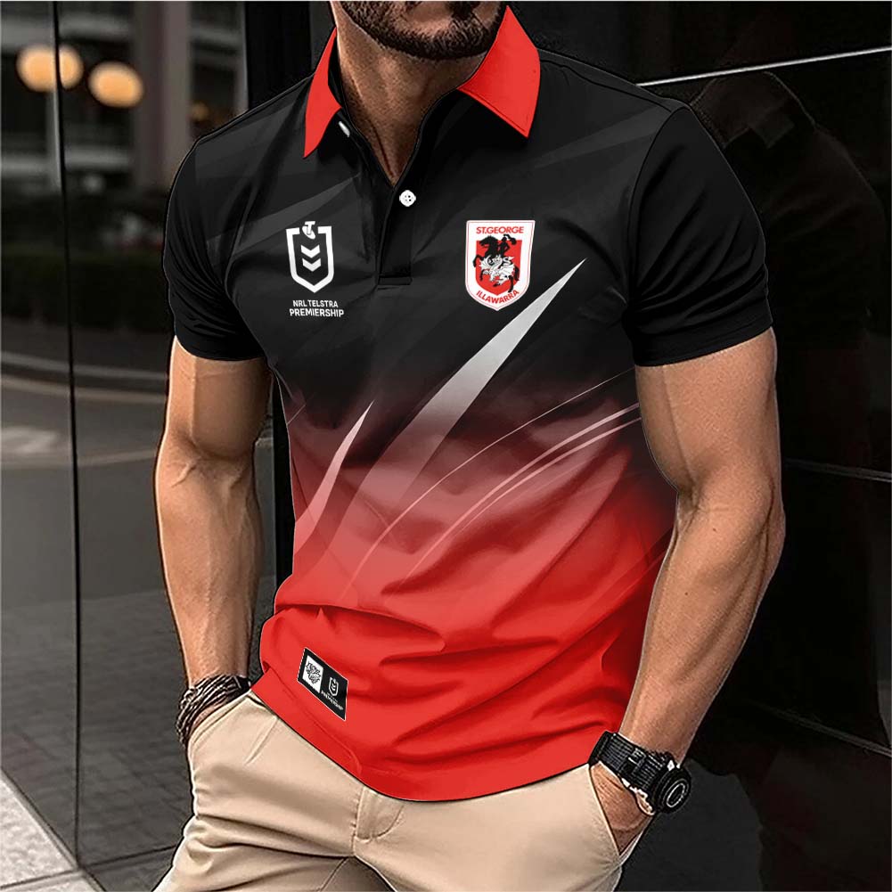 Auspiritmerch St. George Illawarra Dragons Personalized Polo Shirt Gift For Fans