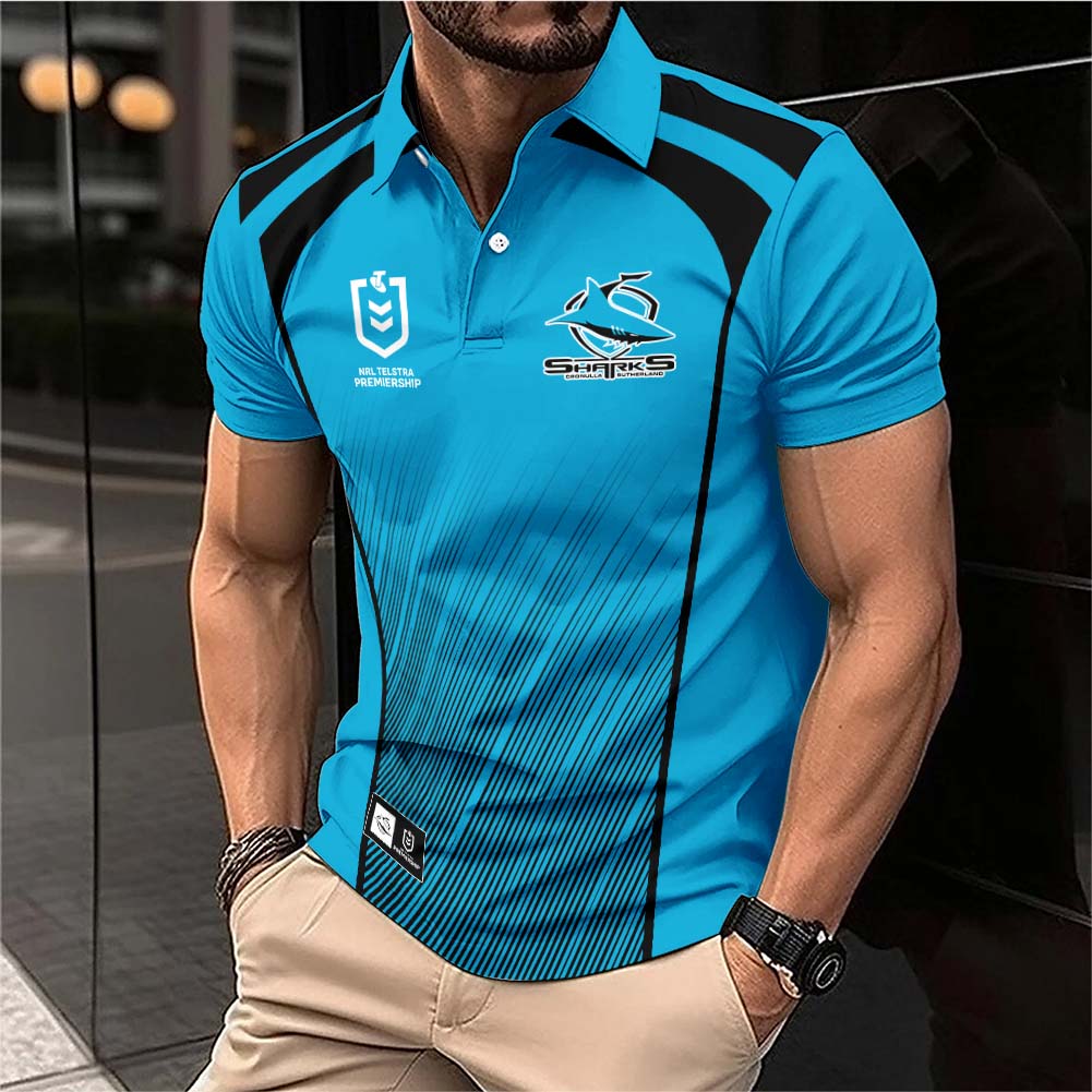 Auspiritmerch Cronulla-Sutherland Sharks Personalized Polo Shirt Gift For Fans