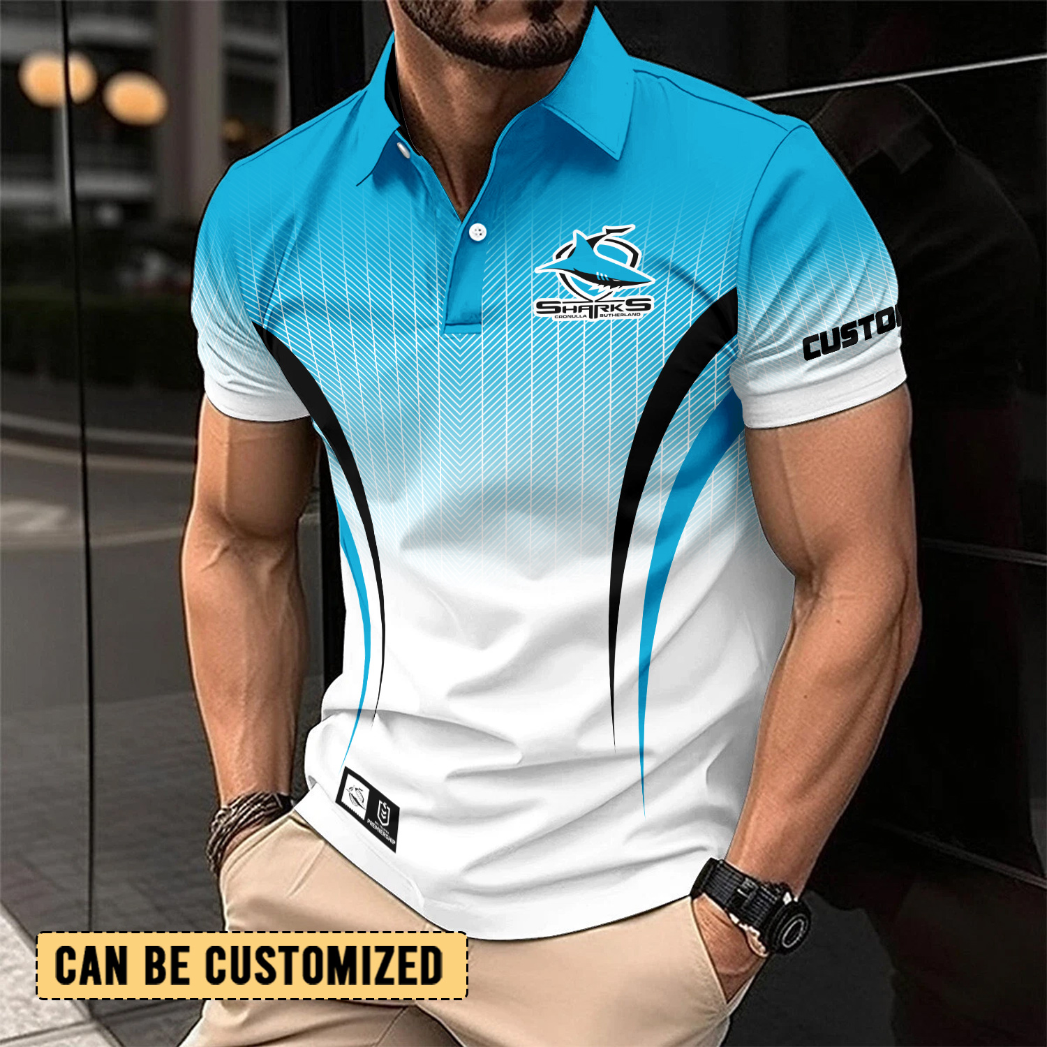 Auspiritmerch Cronulla-Sutherland Sharks Personalized Polo Shirt Gift For Fans